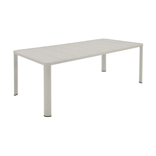 Sélection extérieure:Table Oléron coloris gris en acier Fermob - 205 x 100 cm