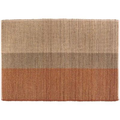 Tapis en jonc de mer et coton terracotta Karan (120 x 170 cm)