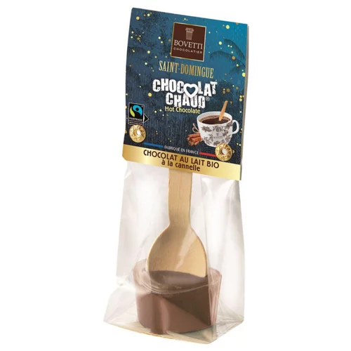 Espace vert moderne：Chocolat chaud chocolat lait & cannelle bio Bovetti - 35 g