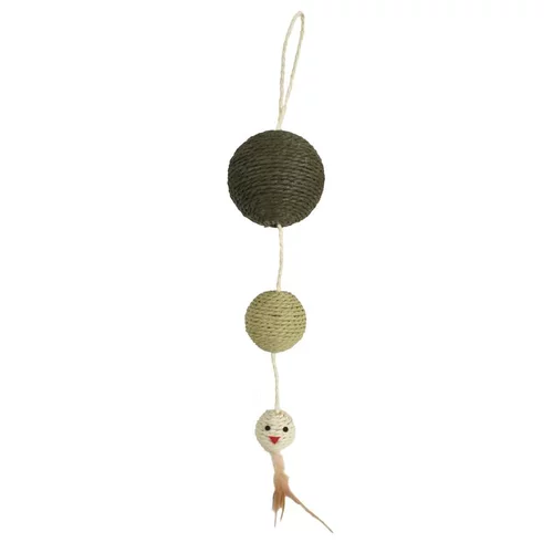 À découvrir pour l’extérieur：Jouet à griffer pour chat coloris vert Bobby Plume - 55 x 12 cm