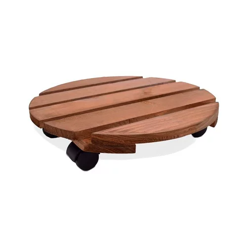 Le choix pour le jardin：Roule-plante rond en bois naturel Louis Moulin Basics - Ø 37,5 cm