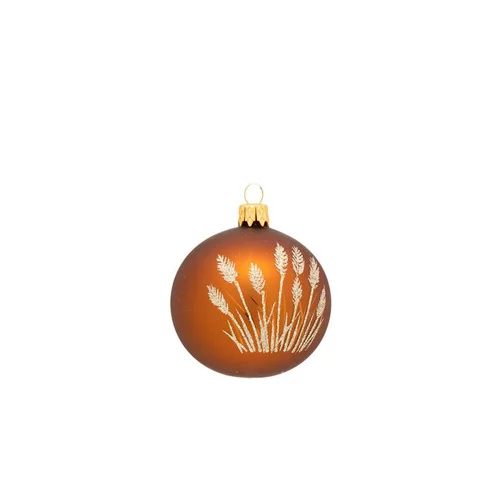 Jardin & confort：Boule décorative coloris marron en verre nature - Ø 7 cm