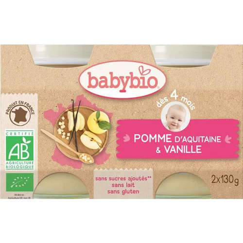 Essentiel nature：Petits pots pomme Babybio 2 x 130 g