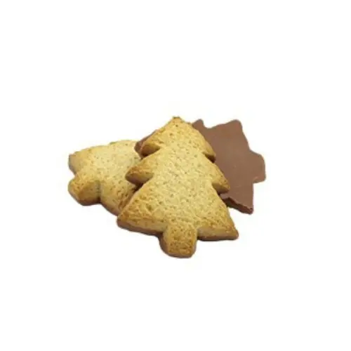 Jardin tendance：Biscuits forme sapins à la vanille et à la fève tonka nappés de chocolat au lait Belledonne - 2 kg