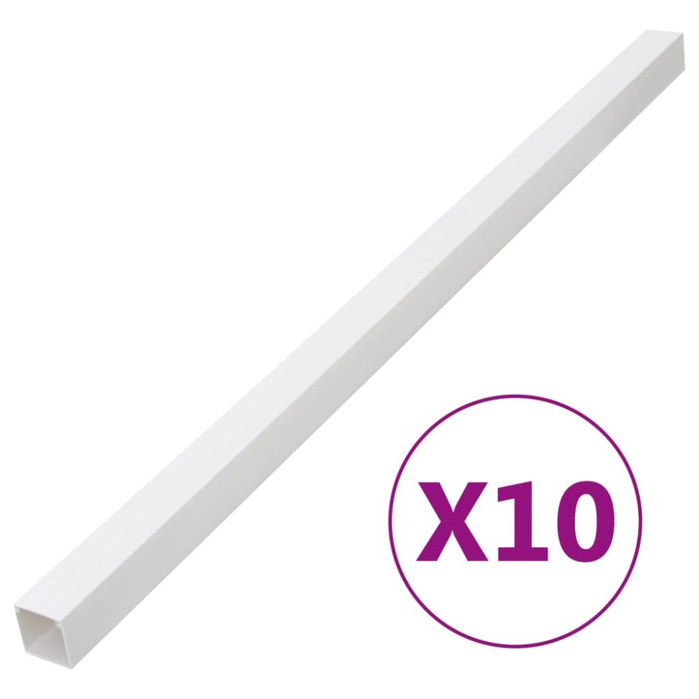 vidaXL Goulotte de câble 60x40 mm 10 m PVC