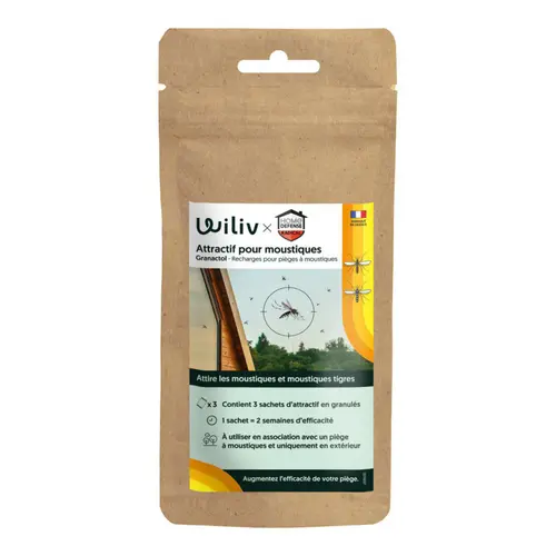 Au service de vos extérieurs：Recharges d'attractif odorant moustique Wiliv Home Defense - x 3 sachets