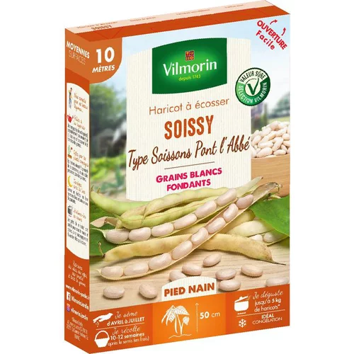 Pour votre confort en extérieur：Graines de haricot nain Soissy type Soissons Pont l'Abbé Vilmorin - graines à semer