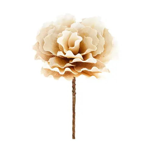 Jardin et confort:Fleur en mousse brun et blanc - Ø 25 x H 77 cm
