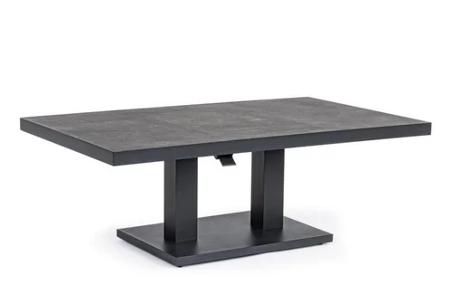 Jardin à équiper：Table basse élévatrice coloris anthracite Truman Bizzotto - 140 x 85 x 49 cm