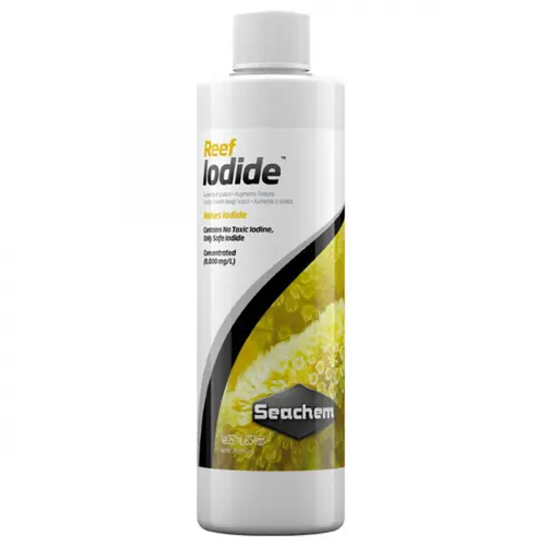 Utile pour l’extérieur：SEACHEM Reef Iodide - 250ml, Solution d'iodure pour rééquilibrage de l'eau