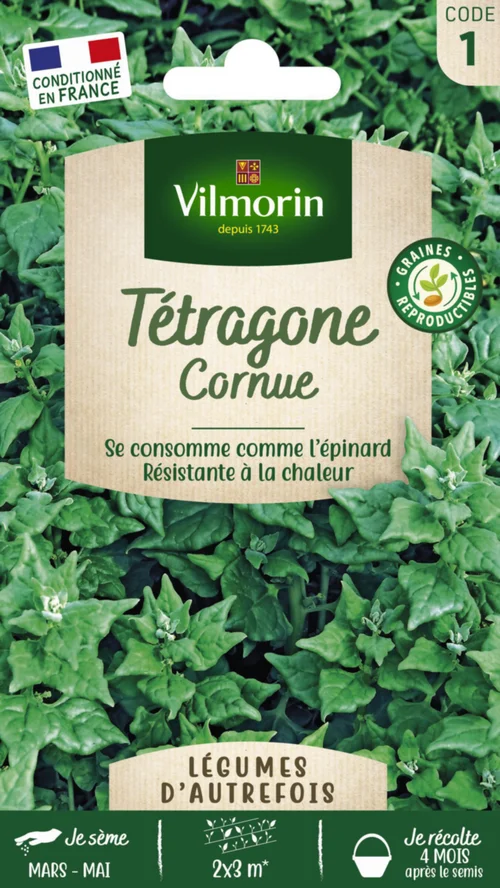 Jardin sélection:Tétragone Cornue Vilmorin - graines à semer