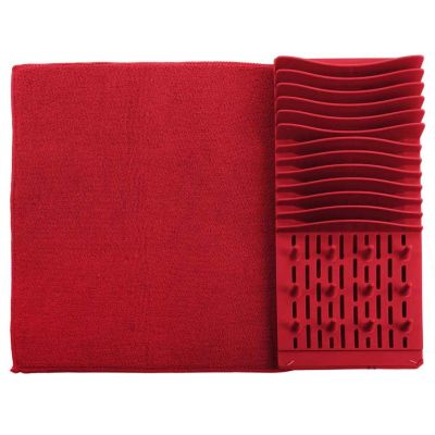 Tapis égouttoir à vaisselle en polypropylène (Rouge)