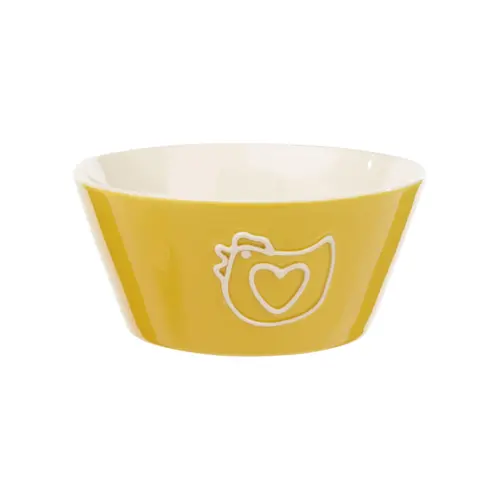 Loisirs jardin:Bol à céréales en new bone coloré avec motif animal Frieda - Ø 14 x H 6,5 cm