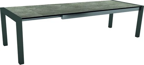 Facile jardin：Table extérieure extensible en aluminum HPL Stern - 174 x (214/254) x 90 x 7 cm