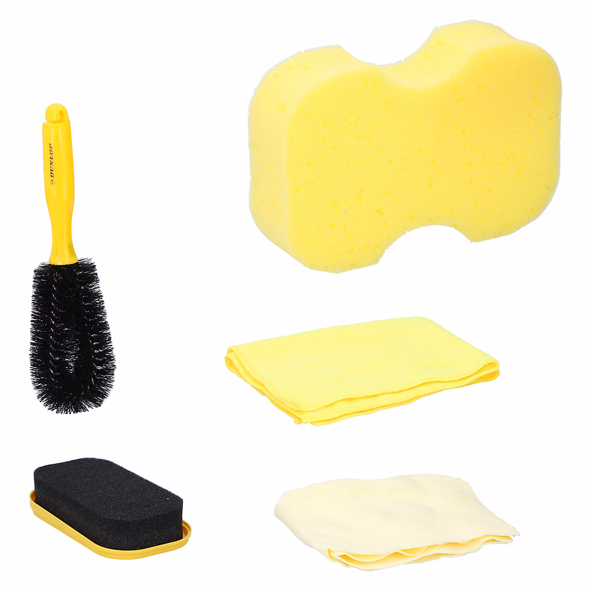 DUNLOP Kit Nettoyage Voiture Complet – Vitres & Intérieur, Compact, Pratique, Facile à Transporter, Entretien Auto Rapide