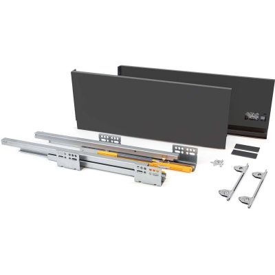 Kit tiroir anthracite meuble cuisine et salle de bain Concept (Pour tiroir de 35 x 18.5 cm)