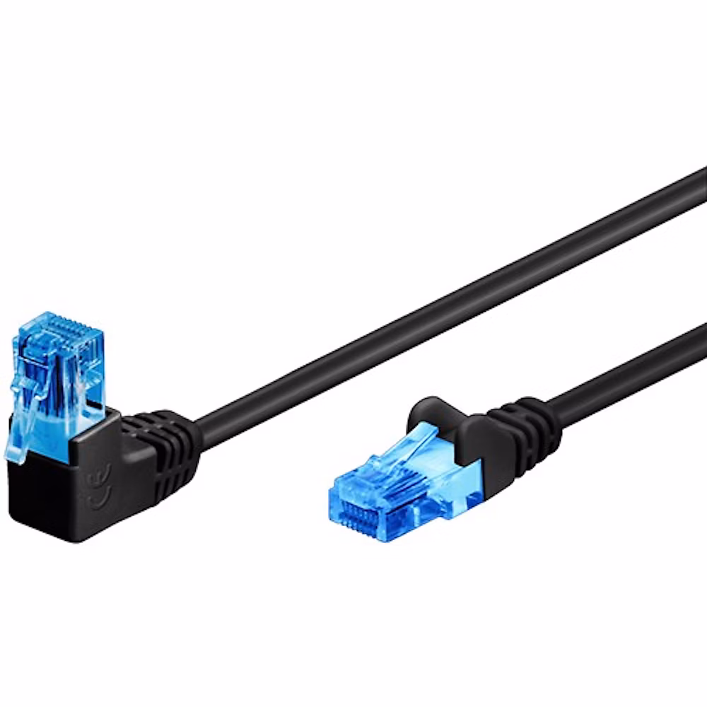 Réseau et téléphonie – Câble RJ45 Cat6a coudé non blindé 25cm GOOBAY
