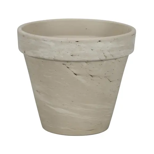 Équipement pour le jardin：Pot horticole coloris gris en granite - Ø 20,5 x 18 cm