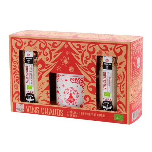Équipement jardin：Coffret de préparation pour vin chaud avec mug Quai Sud - 285 g