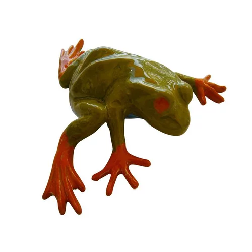 Jardin essentiel:Statue de jardin grenouille rainette H 21 cm