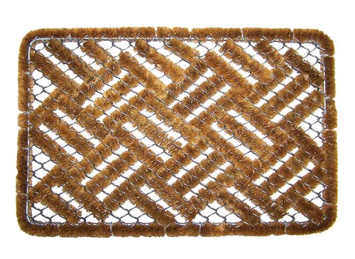 Extérieur durable：Grattoir extérieur en coco sur fil d’acier Sweetsol Teckland - 60 x 40 cm