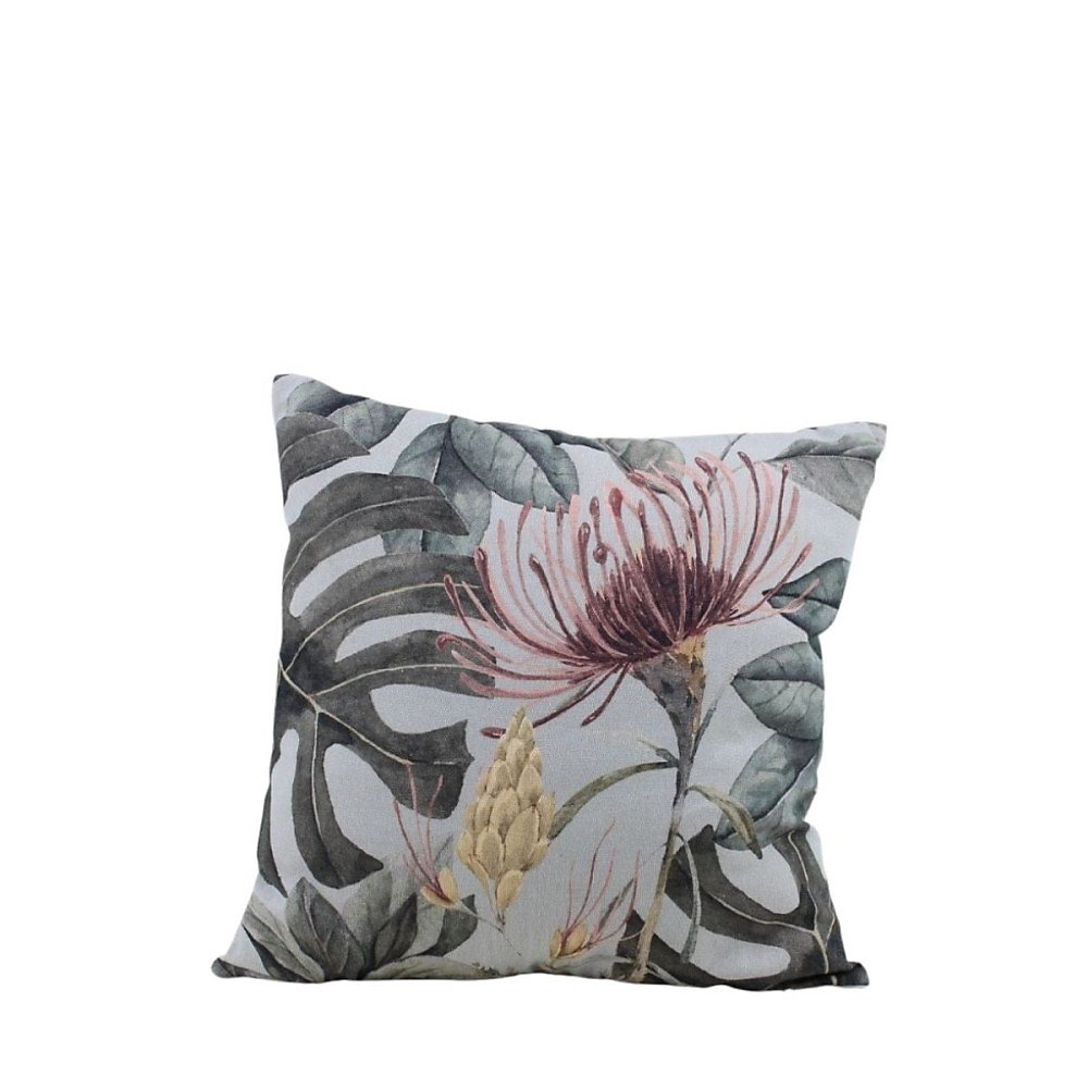 Coussin imprimé floral 45 × 45cm