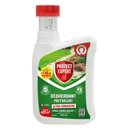 Style extérieur:Désherbant ultra concentré polyvalent en bidon auto-doseur Protect Expert - 950 ml
