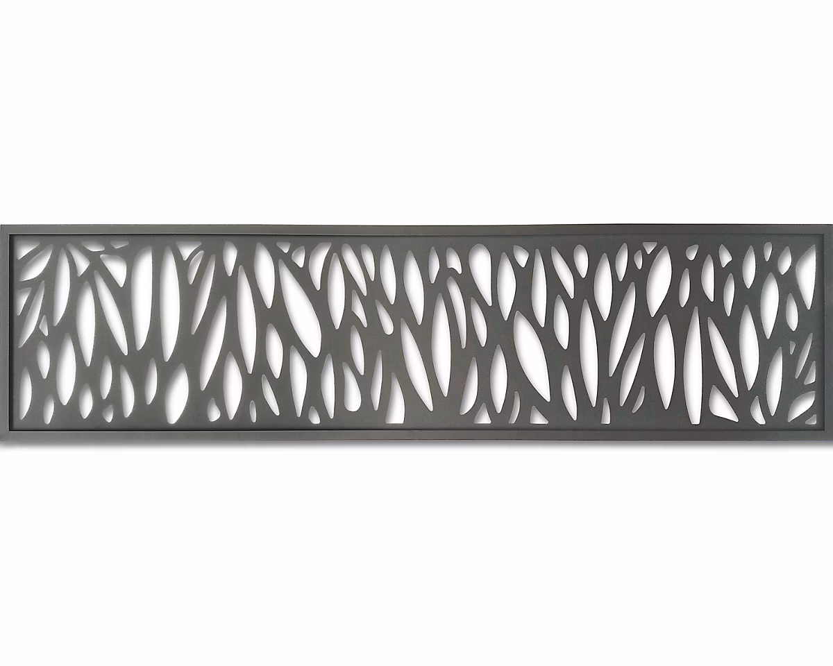 Clôture – Décor Feuilles Neva L.179 x H.44 cm aluminium taupe
