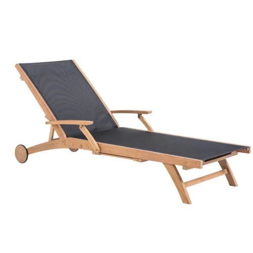 Esprit végétal:Bain de soleil teckoir Flore - 195 x 75 x 30 cm