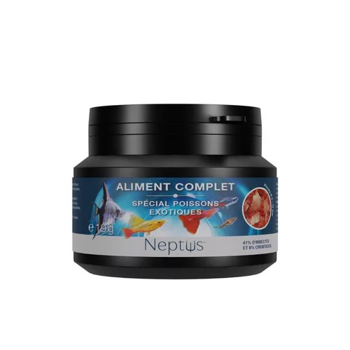 À découvrir au jardin：Aliment complet (flocons) pour poissons exotiques Neptus - 100 ml