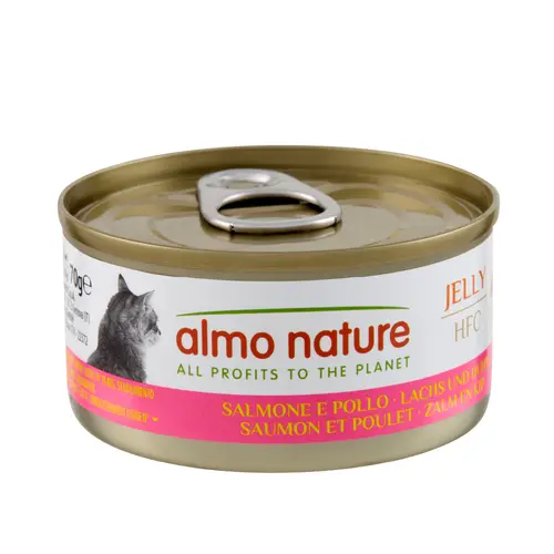 Choix utile：Pâtée pour chat HFC Jelly au saumon et poulet Almo Nature - 70 g