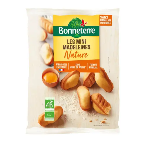 Solution au jardin：Mini madeleines bio Bonneterre - 400 g