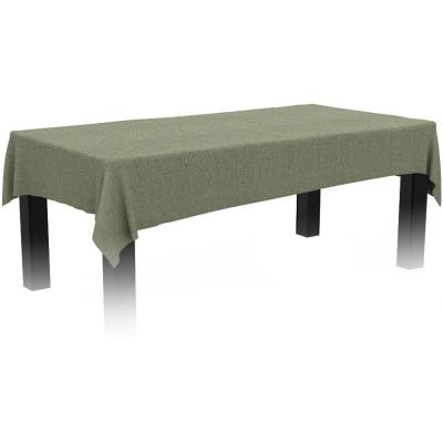 Nappe rectangulaire effet lin imperméable 260 x 170 cm (Vert)