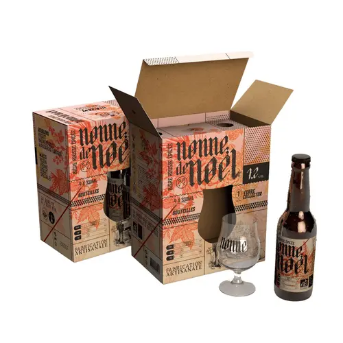 Pour embellir le jardin:Coffret Nonne bio + 1 verre Nonne - 4 x 33 cl