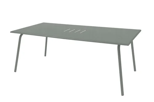 Jardin et nature:Table Monceau coloris gris en acier Fermob - 194 x 94 cm