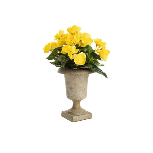 Pour mieux organiser votre jardin:Vase vert forme Médicis sur pied - 15 x 15 x 19 cm