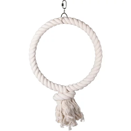 Un atout pour vos extérieurs:Jouet pour perroquet coloris crème en coton Flamingo Hakan brosse anneau naturel – Taille XL