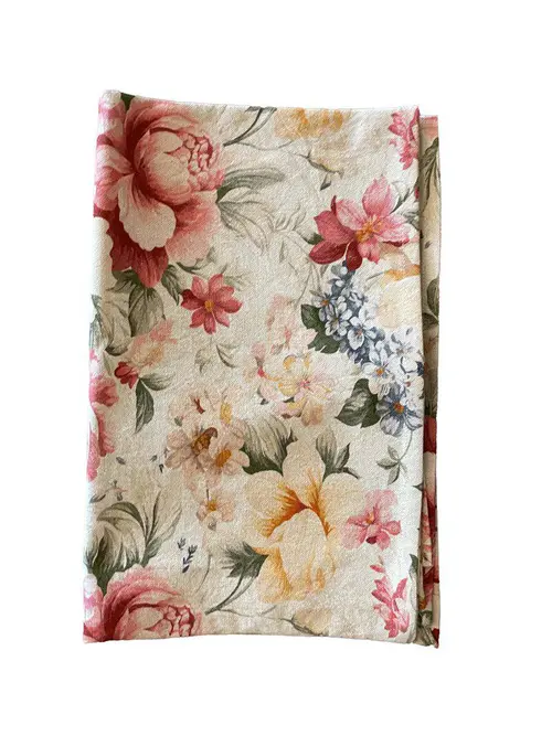 Une solution pour le jardin：Chemin de table en coton à motif fleuri multicolore Enora - 50 x 150 cm