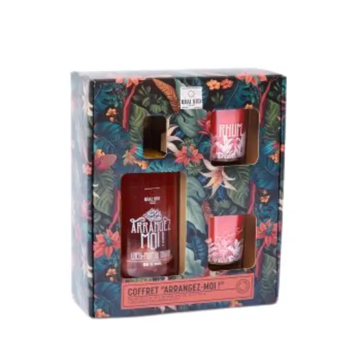 Le petit plus pour l’extérieur:Coffret pour rhum arrangé au fruit du dragon et au litchi Quai Sud Arrangez-moi - 50 cl