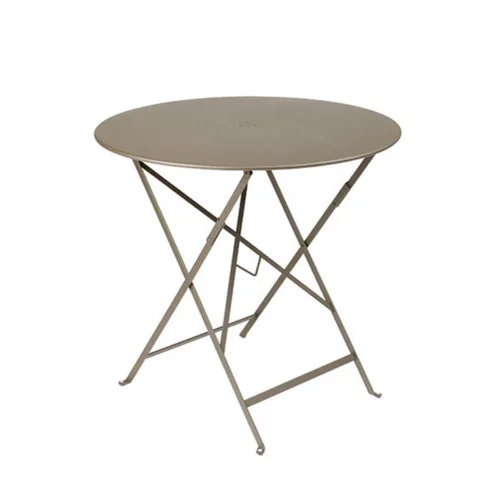 Solution pratique：Table de jardin ronde pliante Bistro FERMOB muscade 77 x h 74 cm