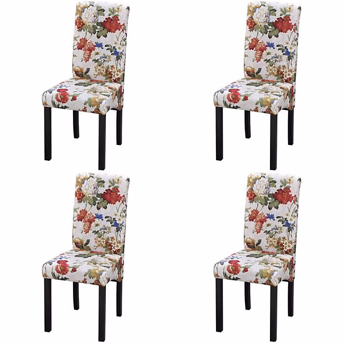 Chaise salle à manger vidaXL lot de 4 multicolore tissu – Réf. ZVLMORREM3659304731