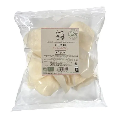 Pour un extérieur plus agréable:Chips aux crevettes bio Family chips - 50 g