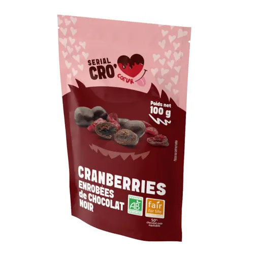 Jardin extérieur:Cranberries chocolat noir Serial Crocoeur - 100 g