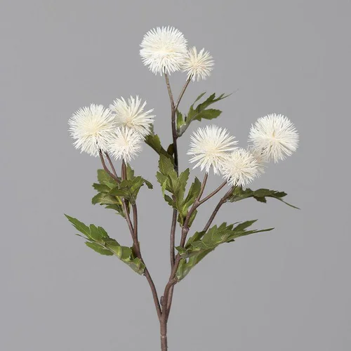 Une sélection pour le jardin：Branche de chardon boule crème artificiel - 56 cm