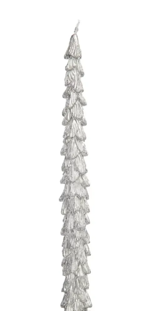 Tendance au jardin：Bougie en cire en forme de sapin (boîte de 2) - 5,70 x 3,8 x h 26,40 cm