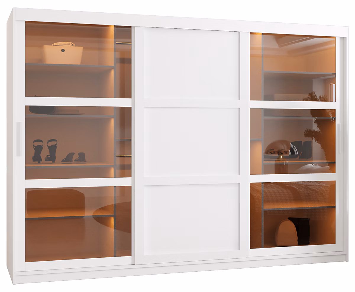 Armoire penderie – Armoire Dome 3 a portes coulissantes H. 200 x L. 250 x P. 62 3 portes