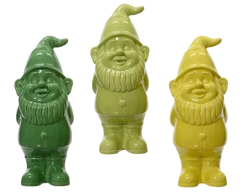 Pour vos projets jardin:Gnome décoratif en céramique - 15 x 14 x 34,5 cm