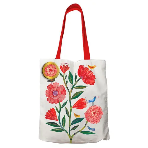 Pour votre espace extérieur:Sac tote bag Cartesdart Pivoines - 34 x 42 cm