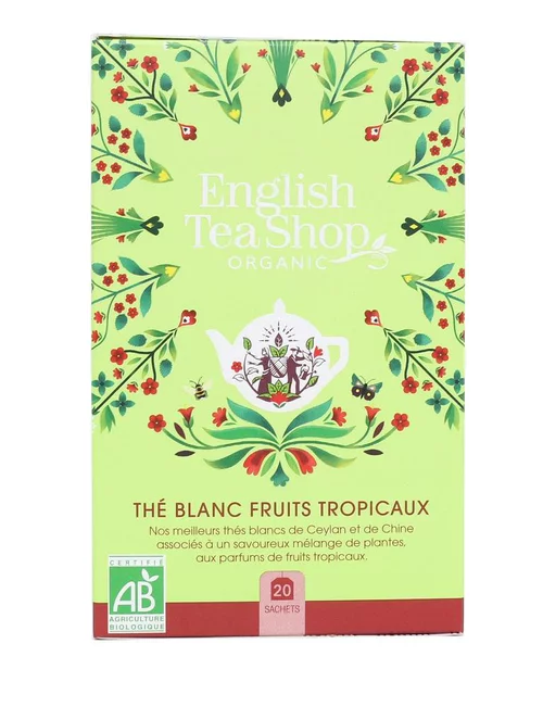 Simple pour le jardin：Thé blanc fruits tropicaux bio EnglishTea - 20 sachets