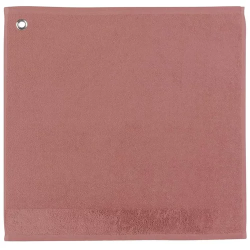 Côté extérieur：Essuie mains coloris Bois de rose en coton Œillet Curl Winkler – 50 x 50 cm